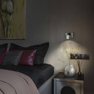 Ledvance LED wandspot Jupiter, 3.000 K, 1-lamp zilver, zwart