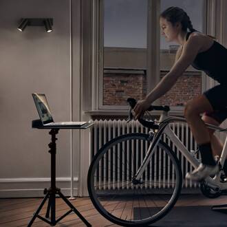 Ledvance Octagon LED spot, dimbaar, 2-lamps, zwart