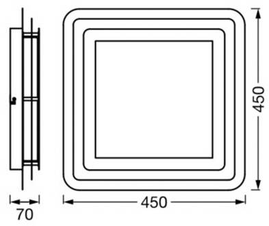 Ledvance Orbis Spiraalvormige middenverlichting 45x45cm wit