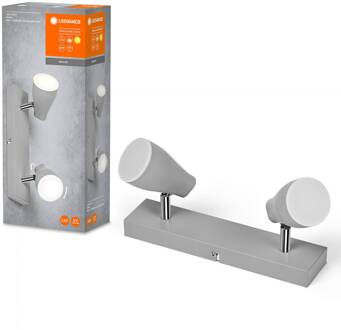 Ledvance Pear LED opbouwspot GU10 2-lamps grijs