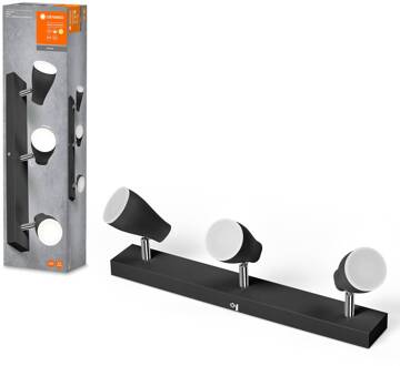 Ledvance Pear LED opbouwspot GU10 3-lamps zwart