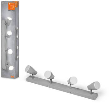 Ledvance Pear LED opbouwspot GU10 4-lamps grijs