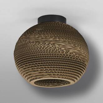 Ledvance plafondlamp Bal, Ø 26 cm, bruin, golfkarton, E27 bruin, zwart