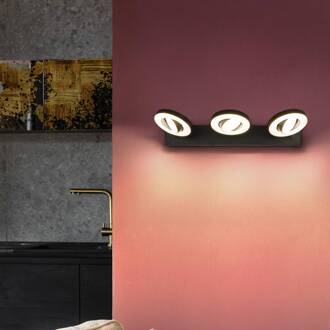 Ledvance Saturn LED plafondspot, 3-lamps, CCT, zwart