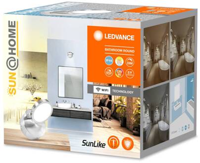 LEDVANCE SUN@Home Bathroom LED wandspot 1-lamp geborsteld zilver