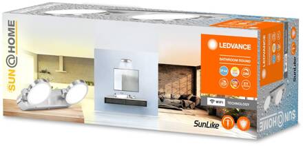LEDVANCE SUN@Home Bathroom LED wandspot 2-lamps geborsteld zilver