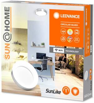 LEDVANCE SUN@Home Circulaire LED plafondlamp zilver aluminium, opaal