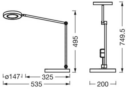 LEDVANCE SUN@Home Panan Desk Disc, tafel, zwart