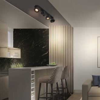 Ledvance Venus LED plafondspot, 3.000 K, 3-lamps, zwart