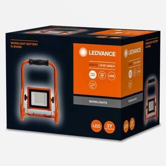 Ledvance Worklight Battery LED werklamp 10 W oranje, zwart