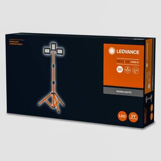 Ledvance Worklight Battery Tripod werklamp 3-lamps oranje, donkergrijs