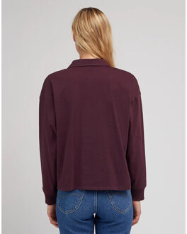 LEE Boyfriend polo rodeo Bordeaux - S