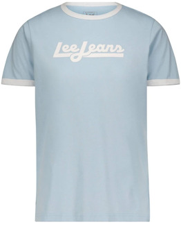 LEE Casual Ringer T-shirt Lee , Blue , Dames - Xl,L,M