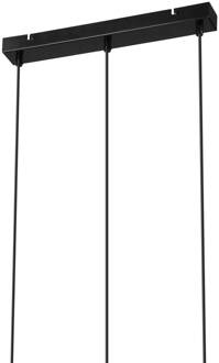 Lee hanglamp hout/zwart 3-lamps licht hout, zwart