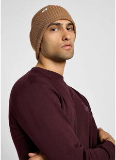LEE Ribbed beanie clove Bruin - One size
