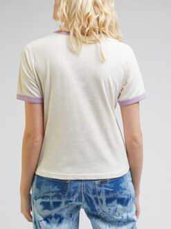 LEE T-shirt chiffon - maat M Ecru