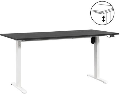 Leen Bakker - Bureau Homeworx Zit/sta Elektrisch Verstelbaar - /wit - 75/118x160x80 Cm - Metaal/Hout - Zwart