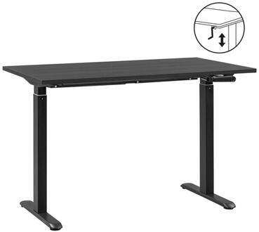 Leen Bakker - Bureau Homeworx Zit/sta Handmatig Verstelbaar - / - 75/118x120x70 Cm - Hout - Zwart
