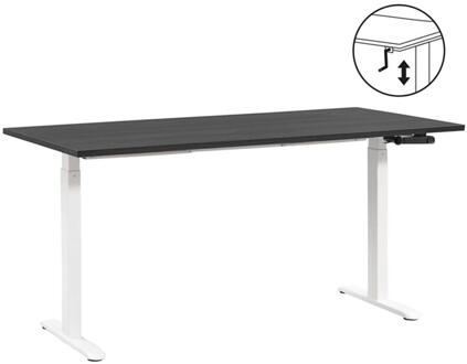 Leen Bakker - Bureau Homeworx Zit/sta Handmatig Verstelbaar - /wit - 75/118x160x80 Cm - Metaal/Hout - Zwart