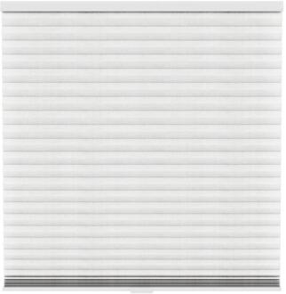 Leen Bakker - Fenstr Plisségordijn Sidney Dubbel 45mm Transparant - Off-white (10718) - Polyester - Wit - 120x10x10 Cm