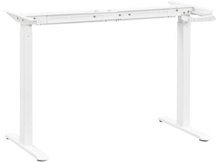 Leen Bakker - Frame Zit/sta Bureau Homeworx Handmatig Verstelbaar - Metaal - Wit