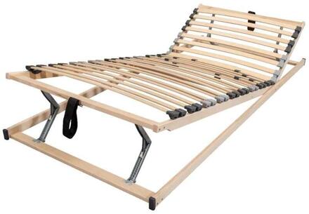 Leen Bakker - Handverstelbare Lattenbodem Duoflex 26 Latten - 90x200 Cm - Hout - Bruin