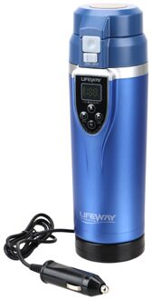 Leepee 350Ml Draagbare Verstelbare Temperatuur Kokend Mok Voor Koffie Thee 12V Boiler Auto Verwarming Cup Auto Elektrische waterkoker Blauw