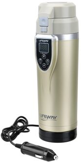 Leepee 350Ml Draagbare Verstelbare Temperatuur Kokend Mok Voor Koffie Thee 12V Boiler Auto Verwarming Cup Auto Elektrische waterkoker champagne