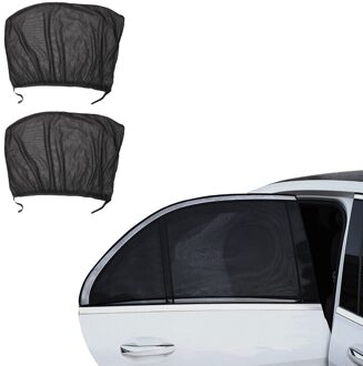 Leepee Auto Side Rear Window Zonnescherm Mesh Cover Uv-bescherming Shield Zonnescherm Gordijn Auto-Styling 2 Stuks Auto venster Cover