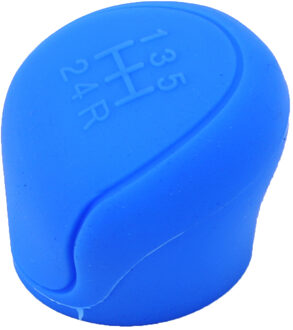 Leepee Auto Versnellingspook Kragen Siliconen Gear Hoofd Pookknop Cover Voor Escort Ford Focus 2 3 4 MK2 MK3 MK4 Mt - Blauw
