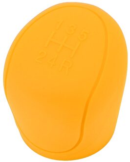 Leepee Auto Versnellingspook Kragen Siliconen Gear Hoofd Pookknop Cover Voor Escort Ford Focus 2 3 4 MK2 MK3 MK4 Mt - Geel