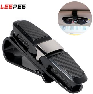 Leepee Auto Zonneklep Zonnebril Houder Ticket Card Clamp Fastener Cip Draagbare Abs Brillen Clip Universele Auto Bril Gevallen