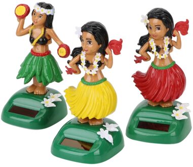 Leepee Interieur Accessoires Hula Auto Ornamenten Solar Hawaii Meisje Auto Decoratie Auto Interieur Decompressie Hoofd Schudden Speelgoed geel A