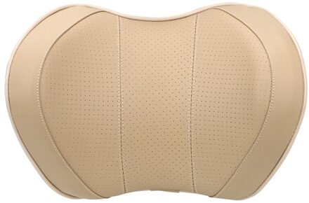 Leepee Ruimte Geheugen Auto Hoofdsteun Lumbale Kussen Auto Taille Rust Kussen Neksteun Hoofdsteun Interieur Accessoires Pillow(Beige)