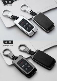 Leer Legering Afstandsbediening Sleutelhanger Case Cover Fit Voor Land Rover Range