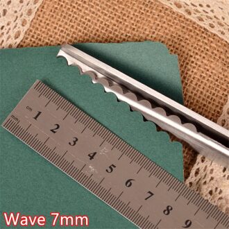 Leer Schaar Roestvrij Staal Op Maat Schaar Drie Wave Professionele Naaien Stof Tailor Zigzag Stof Schaar Naaien Tool golf 7mm