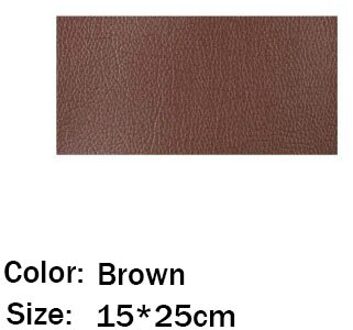 Leer Stof Stick-On Geen Strijken Zelfklevende Diy Reparatie Patch Multicolor Pu Lederen Patch Sofa Gat Reparatie Auto sticker Decor bruin