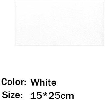 Leer Stof Stick-On Geen Strijken Zelfklevende Diy Reparatie Patch Multicolor Pu Lederen Patch Sofa Gat Reparatie Auto sticker Decor wit