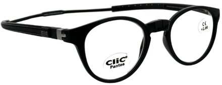 Leesbril Clic Pantos Tube zwart - +1.5
