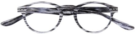 Leesbril INY Hangover Panto G59500 Zwart grijs +1.00