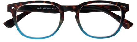 Leesbril INY Karl G60800 havanna blauw +1.00