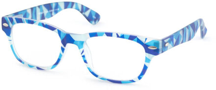 Leesbril INY Woody Crazy G20600 blauw/transparant