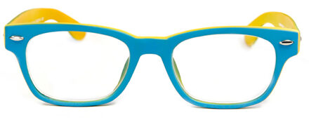 Leesbril INY Woody Double G42200 blauw/geel +1.00