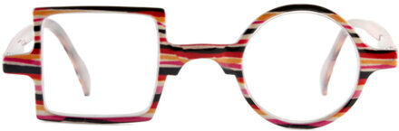 Leesbril Readloop Patchwork 2607-03 roze gestreept +1.00 Zwart