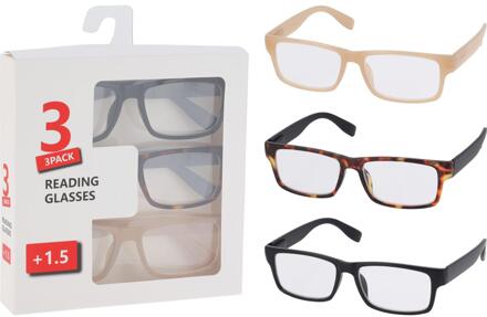 Leesbril voor vrouwen set a 3 verschillende