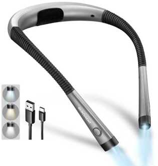 Leeslampje Led nekleeslamp oplaadbaar Grijs | Glocusent