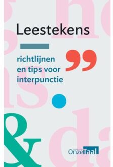 Leestekens - Boek Taaladviesdienst Onze Taal (9081989626)