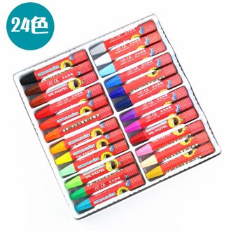 Leeuw Kinderen Oliepastels Kleurpotloden Art Kleurpotloden Graffiti Penselen Schilderen Wasbare Oliepastels Veiligheid Oliepastels Set 24 kleuren