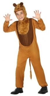 Leeuw onesie verkleedset voor kinderen 104 (3-4 jaar) - Carnavalskostuums Bruin