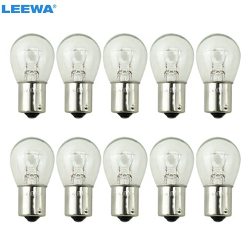 LEEWA 10pcs 24V 1156 BA15S S25 P21W Auto Clear Glass Lamp Turn Tail Bulb Truck Bus Indicator Halogen Lamp #CA1226